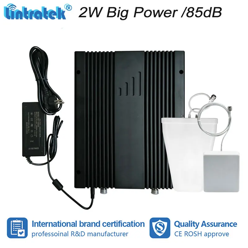Lintratek 2W Powerful 85dB Gain GSM 900mhz LTE 1800mhz Mobile Phone Signal Booster 2G 4G DCS 1800 Repeater Amplifier Set S8-2
Lintratek 2W Powerful 85dB Gain GSM 900mhz LTE 1800mhz Mobile Phone Signal Booster 2G 4G DCS 1800 Repeater Amplifier Set S8-2