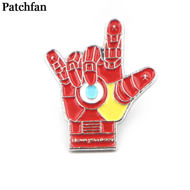 Patchfan Iron Man i love you 3000 gesture Zinc pins para backpack clothes medal for bag shirt badge brooches for men women A2237
Patchfan Iron Man i love you 3000 gesture Zinc pins para backpack clothes medal for bag shirt badge brooches for men women A2237