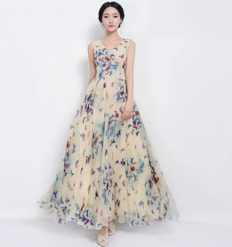 Floral print chiffon long dress Women 2017 maxi dresses vestidos Sexy beach summer dress
Floral print chiffon long dress Women 2017 maxi dresses vestidos Sexy beach summer dress
