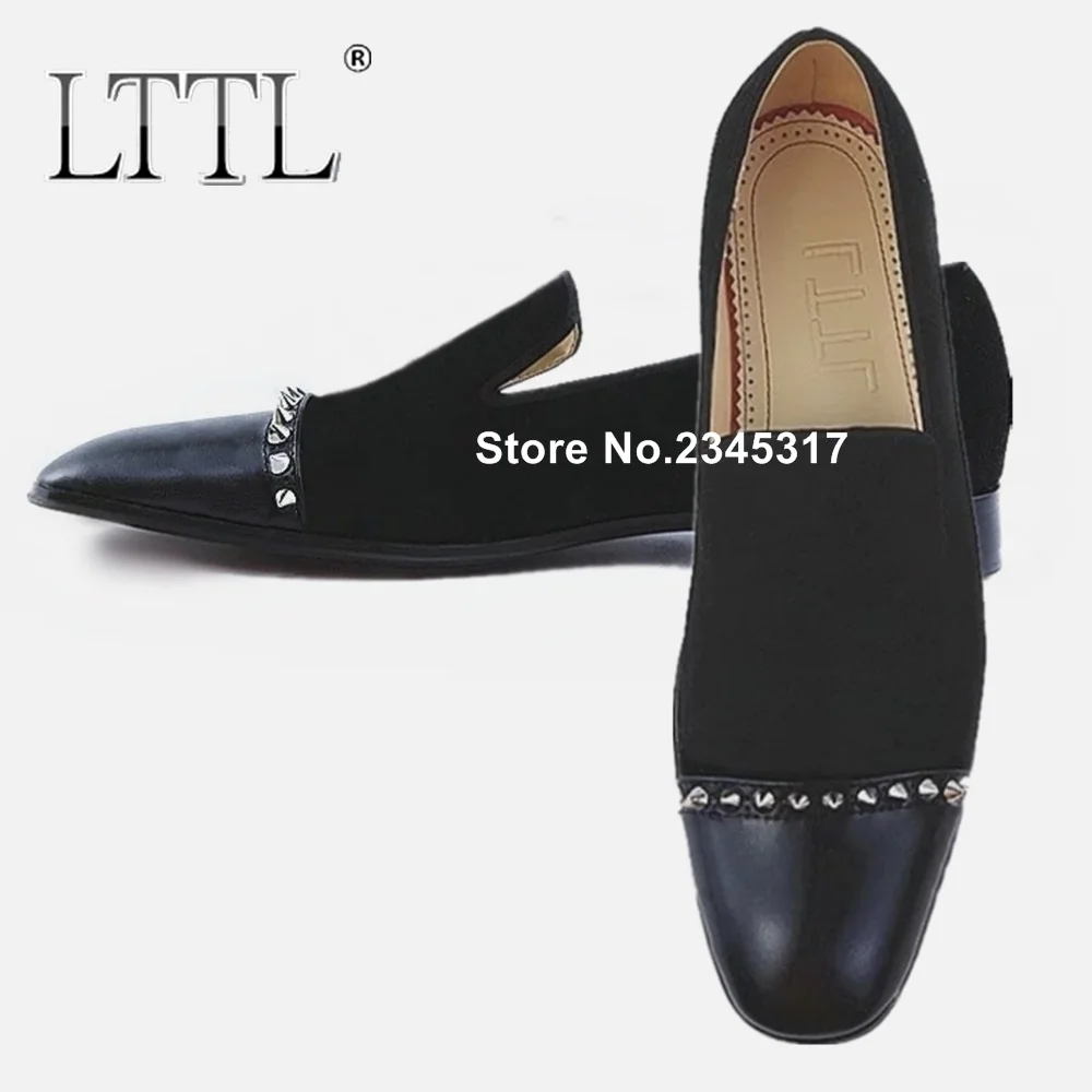 Black Suede Shoes Rivets Men Loafers Fashion Men Shoes Leather Flats Designer Brand Mens Dress Shoes Plus Size Men's Slippers
Black Suede Shoes Rivets Men Loafers Fashion Men Shoes Leather Flats Designer Brand Mens Dress Shoes Plus Size Men's Slippers