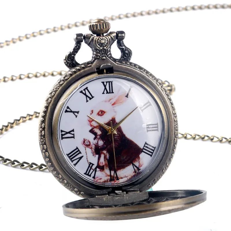 Xmas Gift Rabbit Chain Pocket Watch Modern Vintage Alice in Wonderland Bronze Copper Cute Fashion Necklace Women
Xmas Gift Rabbit Chain Pocket Watch Modern Vintage Alice in Wonderland Bronze Copper Cute Fashion Necklace Women