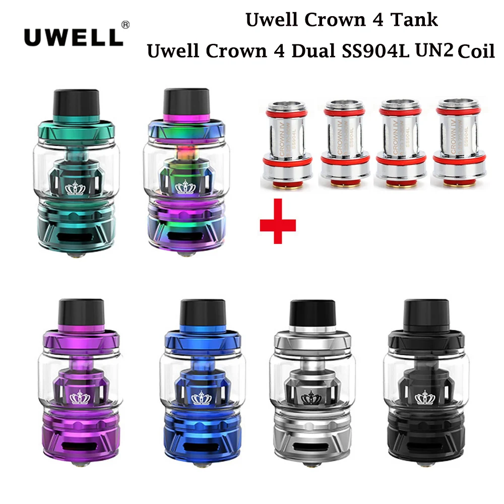 

Original Uwell Crown 4 Tank Vape Atomizer 6ml Capacity Self Cleaning Technology Electronic Cigarette VS Uwell Crown III Tank