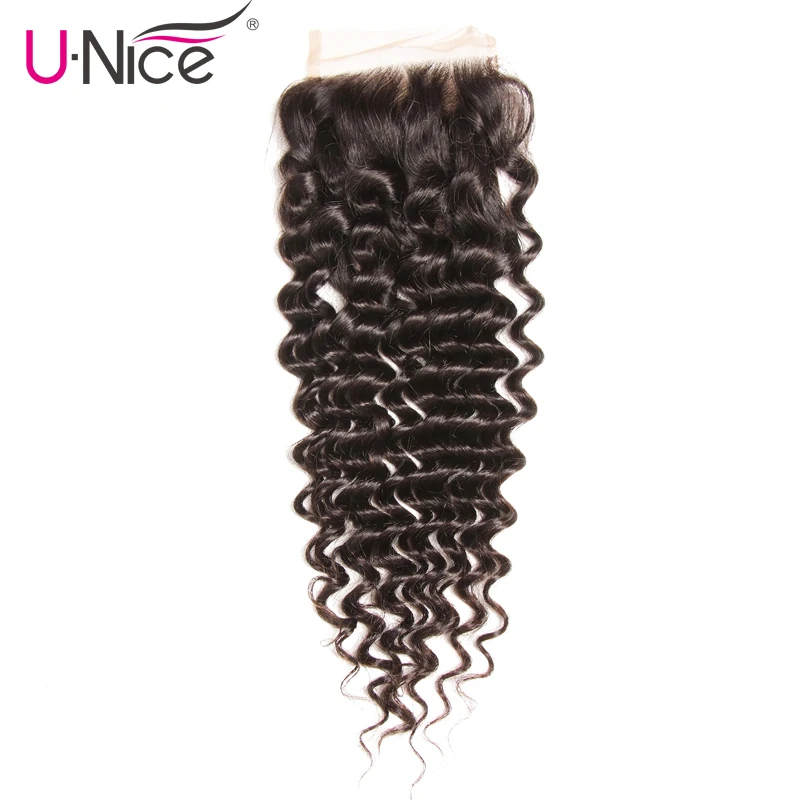 Unice Hair Brazilian Deep Wave Lace Closure 10-20 Inch Free Middle Part 4x4 Swiss Lace Human Hair Closure Remy Hair
Unice Hair Brazilian Deep Wave Lace Closure 10-20 Inch Free Middle Part 4x4 Swiss Lace Human Hair Closure Remy Hair