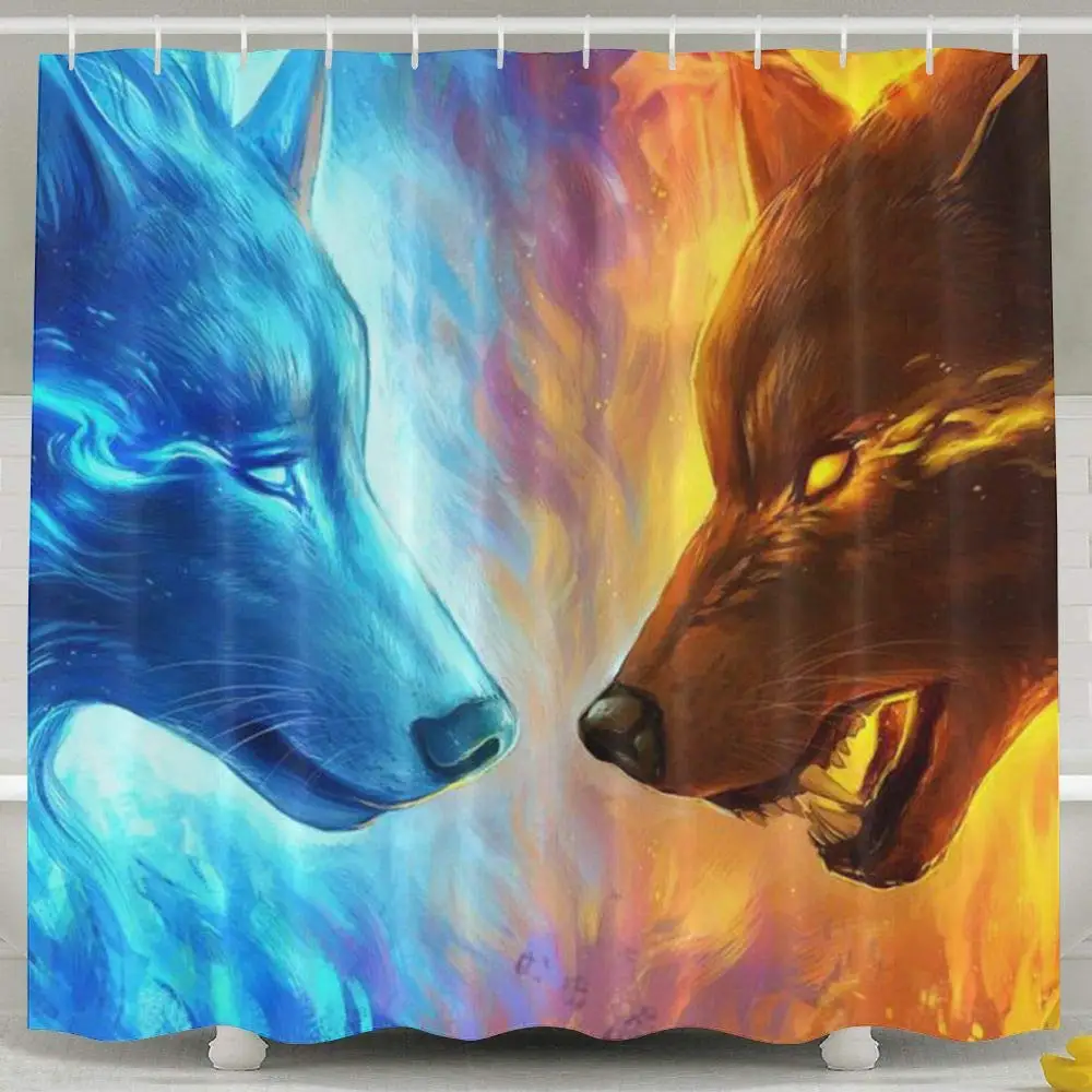 Занавеска для душа Fire and Ice Wolf, водонепроницаемая устойчивая к плесени Полиэстеровая ткань
Занавеска для душа Fire and Ice Wolf, водонепроницаемая устойчивая к плесени Полиэстеровая ткань