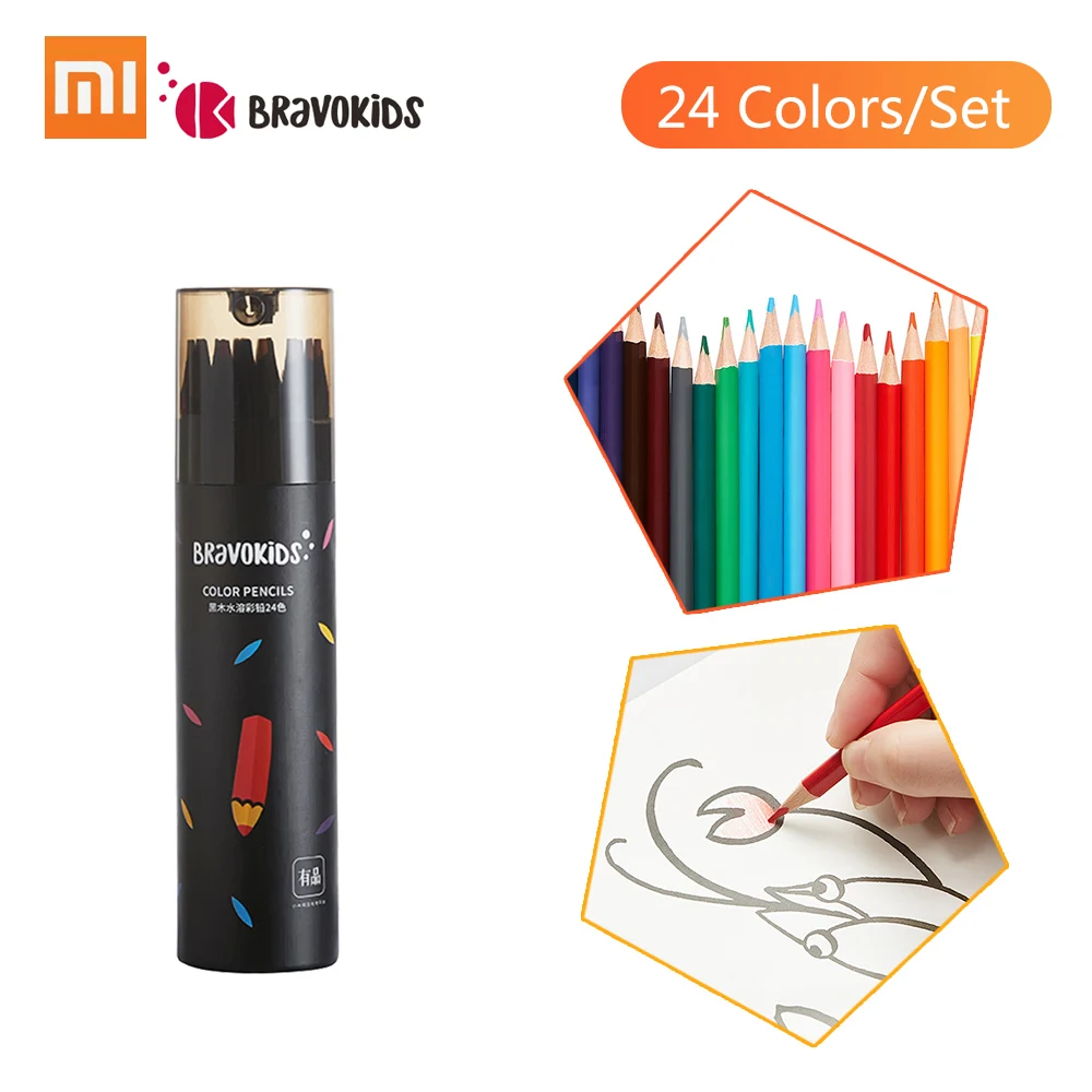 Xiaomi Mijia Bravokids Color Pencil 24 Colors/Set Wood Pencil for Painting Drawing Sketch Art Supplies School Office
Xiaomi Mijia Bravokids Color Pencil 24 Colors/Set Wood Pencil for Painting Drawing Sketch Art Supplies School Office