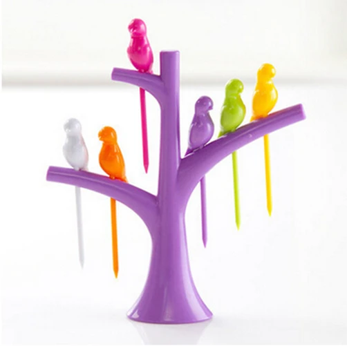 1 set Home Decor 2016 NEW Popular Fork Creative FASHION Tree Shape Holder Rack Bird Fruit Snack Dessert Forks HOT
1 set Home Decor 2016 NEW Popular Fork Creative FASHION Tree Shape Holder Rack Bird Fruit Snack Dessert Forks HOT