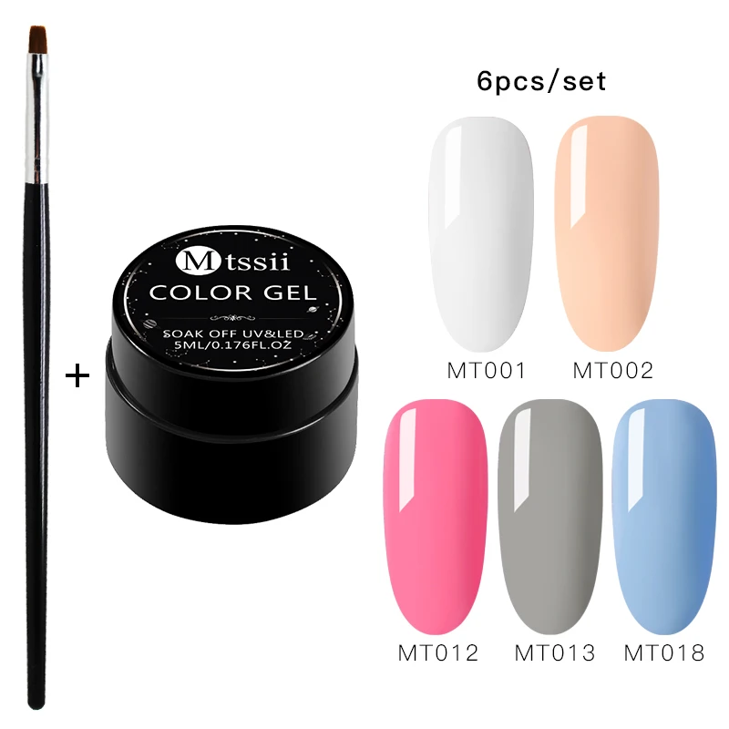 Mtssii 3/6PCS UV Gel Nail Polish Set 5ml Professional Paint Gel Varnish Nail Brush Salon Paint Soak Off For Nail Art Manicure
Mtssii 3/6PCS UV Gel Nail Polish Set 5ml Professional Paint Gel Varnish Nail Brush Salon Paint Soak Off For Nail Art Manicure