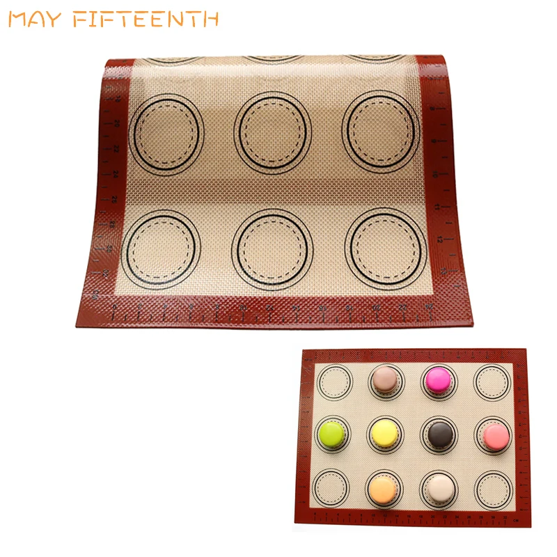 Baking Pastry Tools Fiberglass Silicone Macaron Mat Baking Sheet Liner Large Silpat Mat sil Pad Cake Rolling Dough Mats 128
Baking Pastry Tools Fiberglass Silicone Macaron Mat Baking Sheet Liner Large Silpat Mat sil Pad Cake Rolling Dough Mats 128