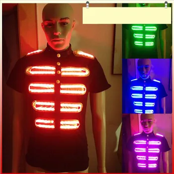 Colorful Led Suit For Dance Performance Led Stage Clothes Luminous Glowing Suits LED T-Shirt Event Supplies
Colorful Led Suit For Dance Performance Led Stage Clothes Luminous Glowing Suits LED T-Shirt Event Supplies