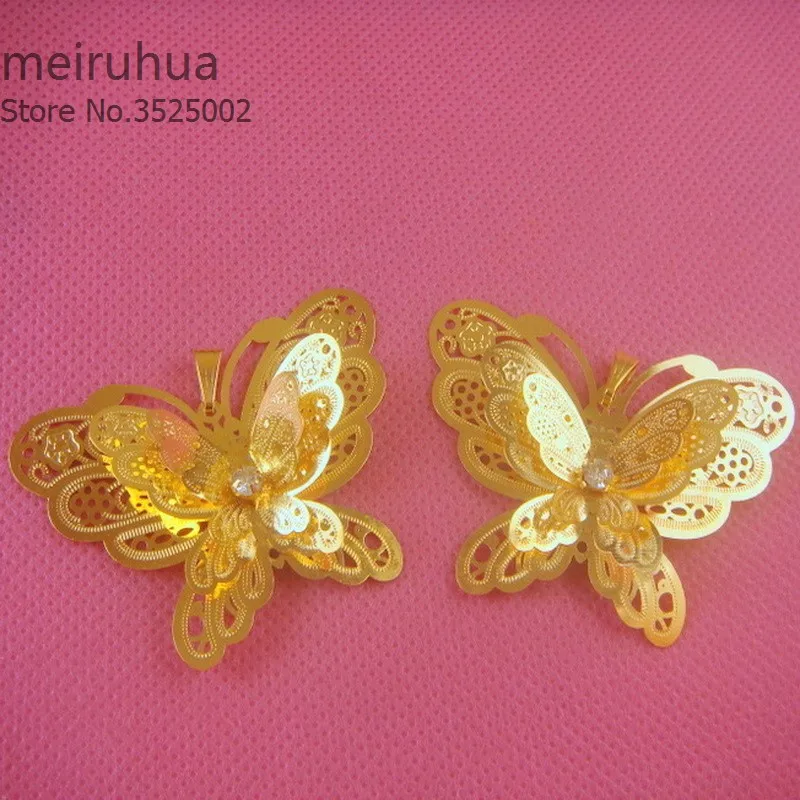 2 pieces/lot 37*50mm gold tone metal Filigree butterfly Wrap Connector Jewelry DIY Components 08295
2 pieces/lot 37*50mm gold tone metal Filigree butterfly Wrap Connector Jewelry DIY Components 08295