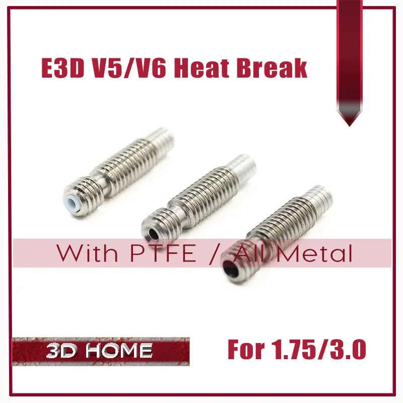 E3D Heat Break Hotend Throat All Metal/ With PTFE M6 M6 For 1.75 mm/3.0mm Filament Stainless Steel 3D Printer
E3D Heat Break Hotend Throat All Metal/ With PTFE M6 M6 For 1.75 mm/3.0mm Filament Stainless Steel 3D Printer