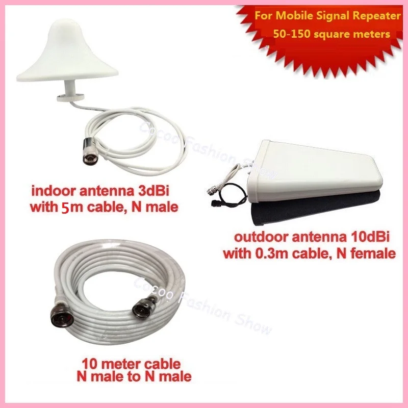 Full Set Accessories for Mobile Cell Phone Signal Boosters Repeater Amplifier Including Outdoor and Indoor Antenna, 15M Cables 
Full Set Accessories for Mobile Cell Phone Signal Boosters Repeater Amplifier Including Outdoor and Indoor Antenna, 15M Cables