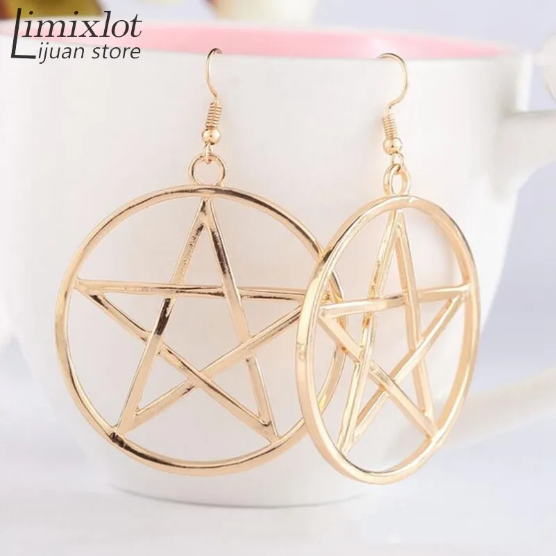 Fashion Punk Style Large Star Earrings Gothic Women Big Pentagram Unique Design Fashion Europe Ear Jewelry Wholesale
Fashion Punk Style Large Star Earrings Gothic Women Big Pentagram Unique Design Fashion Europe Ear Jewelry Wholesale
