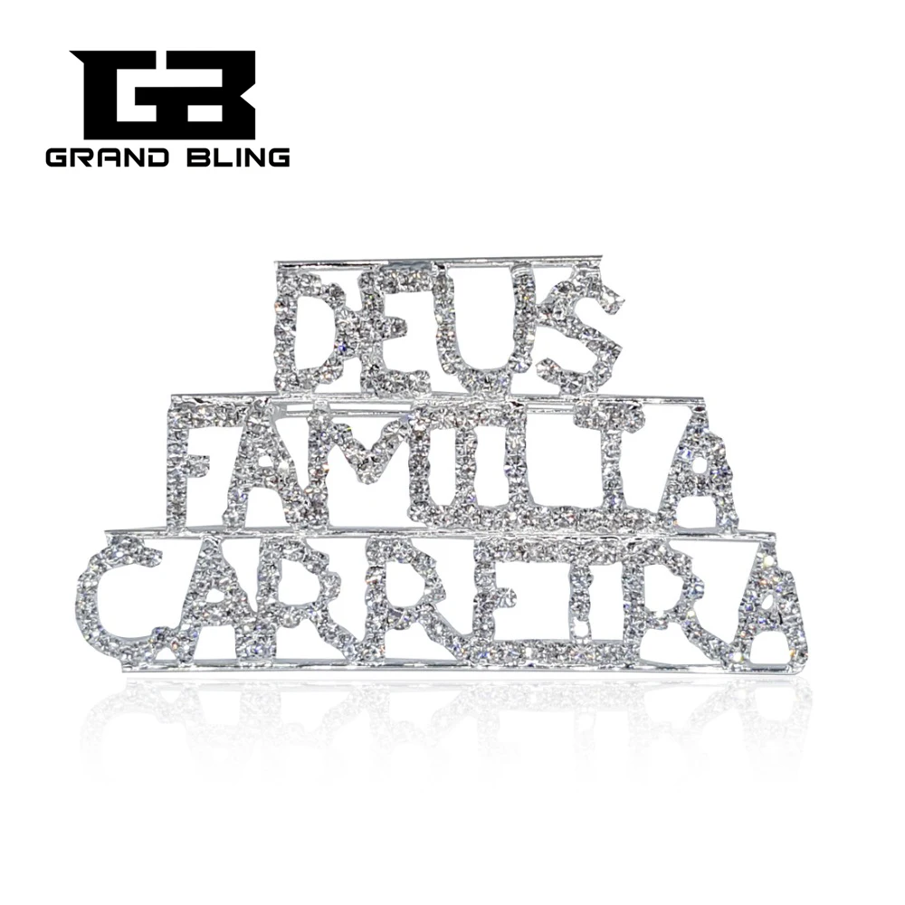 Christian Theme Crystal Brooch Word Pin "DEUS FAMILIA CARREIRA" Luxury Hand-made Jewelry
Christian Theme Crystal Brooch Word Pin "DEUS FAMILIA CARREIRA" Luxury Hand-made Jewelry