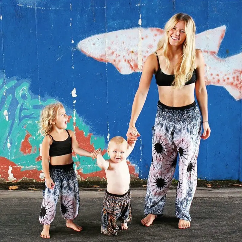 Matching Family Outfits Mommy And Me Clothes Leggings Yoga Mother And Daughter Dance Pants Mom Women Daughter Girl Trousers (8)