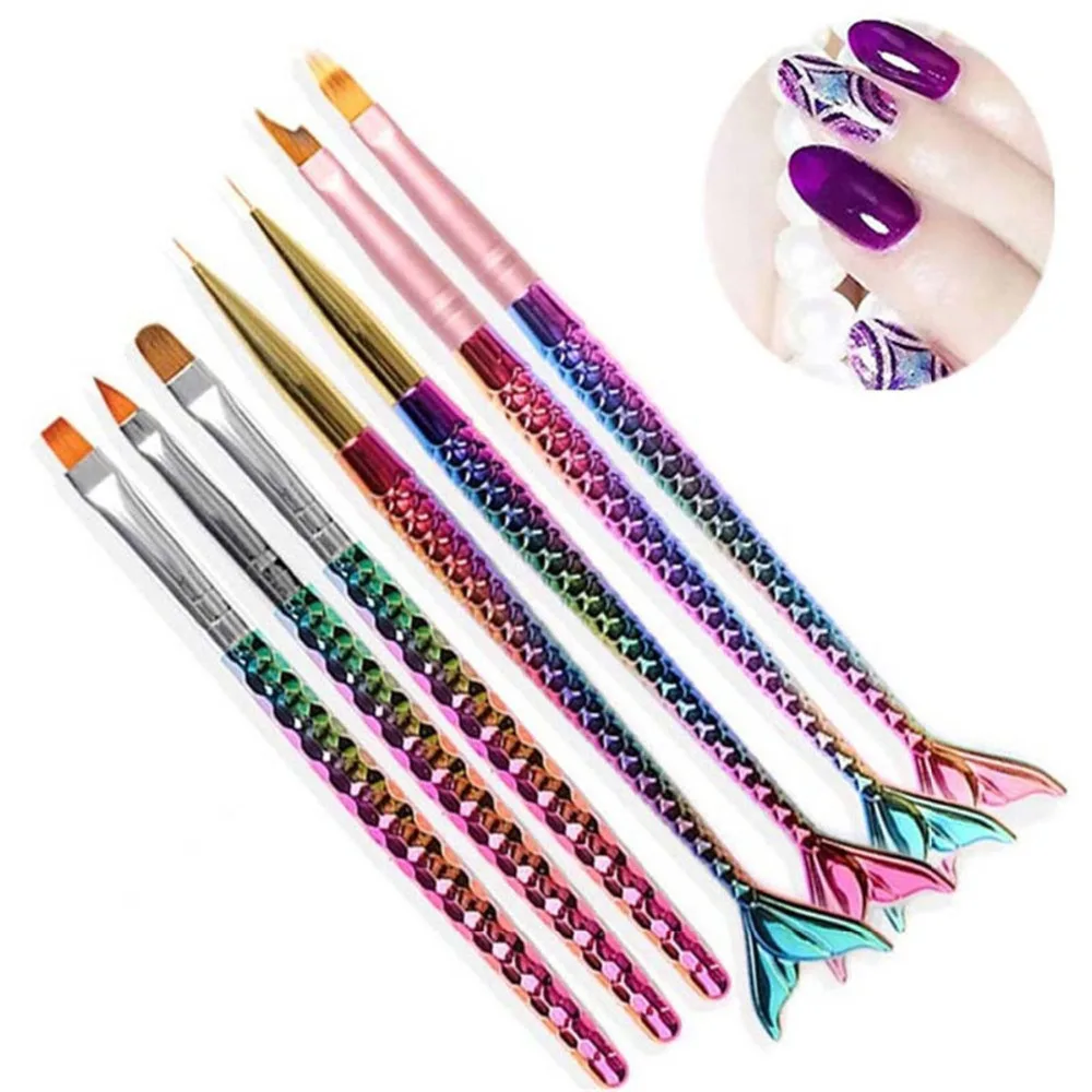 1pcs professional Nail Art Pen Mermaid Gradient Handle Nylon Brush DIY Drawing Design And Line Painting Manicure Dotting Tools
1pcs professional Nail Art Pen Mermaid Gradient Handle Nylon Brush DIY Drawing Design And Line Painting Manicure Dotting Tools