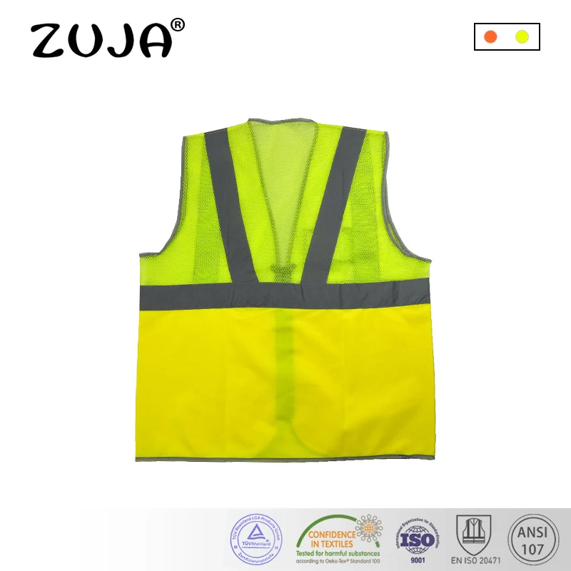 High Reflective Safety Vest yellow Hi-vis Mesh Workwear one ID card pocket
High Reflective Safety Vest yellow Hi-vis Mesh Workwear one ID card pocket