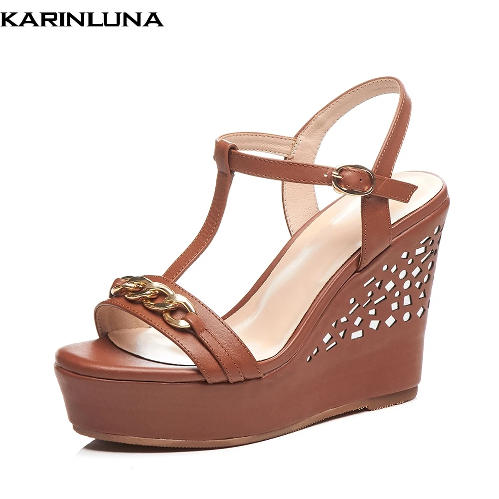 KarinLuna 2019 Genuine Leather Sandals Women Shoes Woman Summer Wedges High Heels Leisure Platform Shoes
KarinLuna 2019 Genuine Leather Sandals Women Shoes Woman Summer Wedges High Heels Leisure Platform Shoes