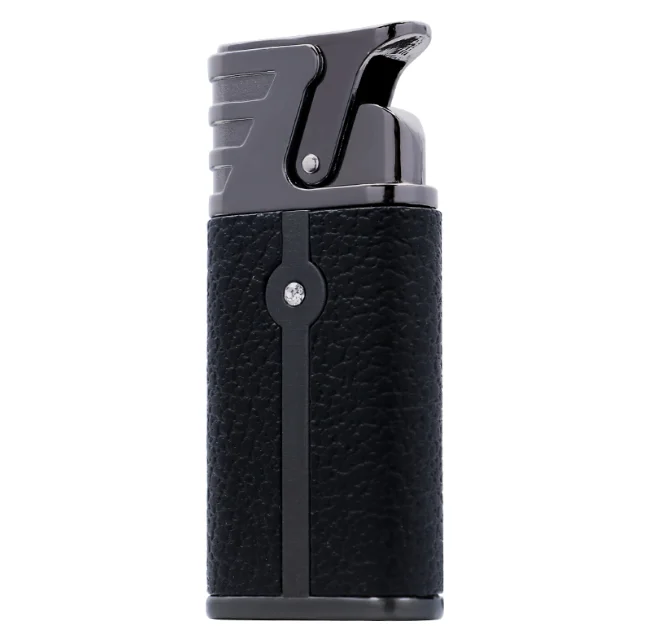 Creative Jet Butane Torch Lighter Mini Hot Selling PU Leather Windproof Inflated Gas Mini Smokeless Super Lighter LFB651
Creative Jet Butane Torch Lighter Mini Hot Selling PU Leather Windproof Inflated Gas Mini Smokeless Super Lighter LFB651