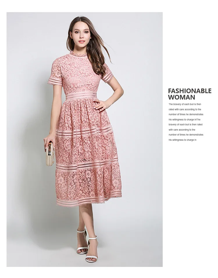 Hollow Out Casual Lace Dress (Us 0-10)