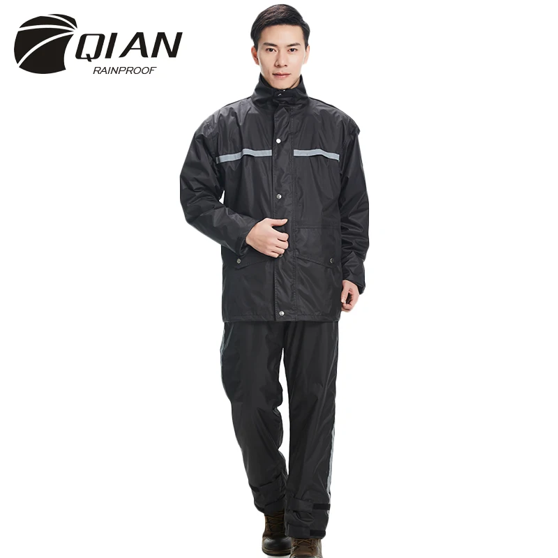 QIAN RAINPROOF New Impermeable Raincoat Adult Jacket Pants Set Unisex Rain Poncho Thicker Police Rain Gear Motorcycle Rainsuit
QIAN RAINPROOF New Impermeable Raincoat Adult Jacket Pants Set Unisex Rain Poncho Thicker Police Rain Gear Motorcycle Rainsuit