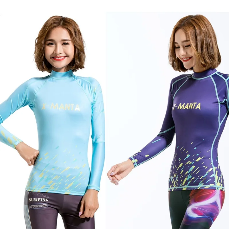 2018 Hot Sale Long Sleeve High Neck Swimwear Rash Guard Women Sun Protection UV UPF 50+ Tops Ladies Slim-fit Swimming T Shirt
2018 Hot Sale Long Sleeve High Neck Swimwear Rash Guard Women Sun Protection UV UPF 50+ Tops Ladies Slim-fit Swimming T Shirt