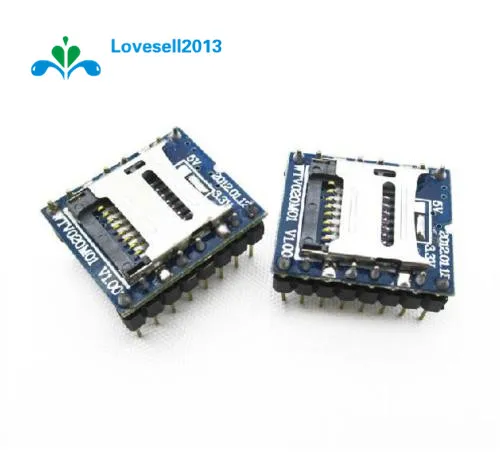 U-disk audio play Micro SD Card MP3 Sound Mini Module For PIC for Arduino WTV020-SD-16P
U-disk audio play Micro SD Card MP3 Sound Mini Module For PIC for Arduino WTV020-SD-16P