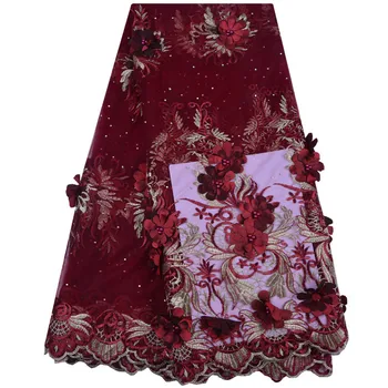 African Lace Fabrics French High Quality Bridal Beaded Nigerian 3D Flowers Tulle Lace Fabric For Wedding Dress 1312
African Lace Fabrics French High Quality Bridal Beaded Nigerian 3D Flowers Tulle Lace Fabric For Wedding Dress 1312