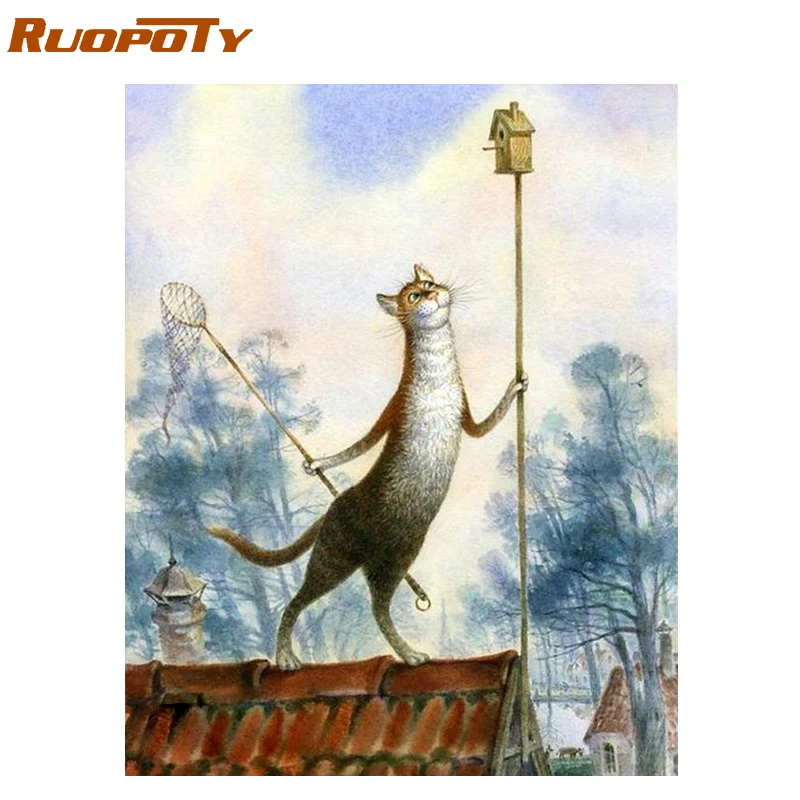 RUOPOTY diy frame Cat DIY Painting By Numbers Modern Wall Art Coloring Picture By Numbers Hand Painted Oil Painting Home Decor
RUOPOTY diy frame Cat DIY Painting By Numbers Modern Wall Art Coloring Picture By Numbers Hand Painted Oil Painting Home Decor