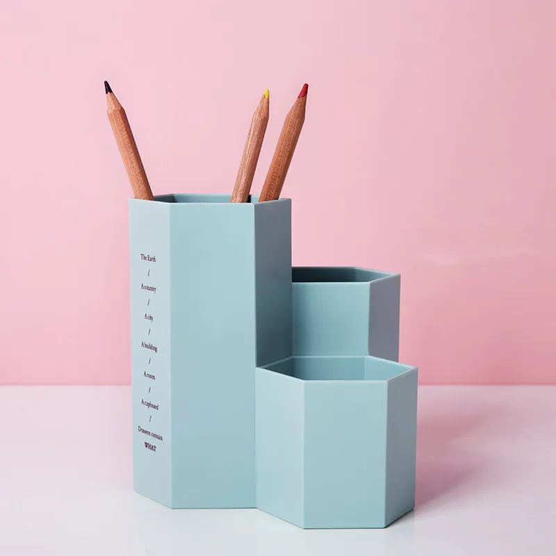 Diamond Shape 3 Slots Pen Containers Creative Plastic Multi-Use Storage Box for Utensils/Stationary Office Desk Organizer
Diamond Shape 3 Slots Pen Containers Creative Plastic Multi-Use Storage Box for Utensils/Stationary Office Desk Organizer