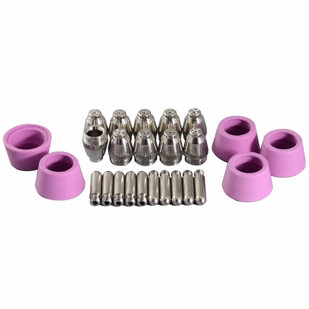 25pcs SG-55 AG-60 Nozzles Electrodes air Plasma Cutter Torch 50/60A Tip Consumables torch cutting machine
25pcs SG-55 AG-60 Nozzles Electrodes air Plasma Cutter Torch 50/60A Tip Consumables torch cutting machine