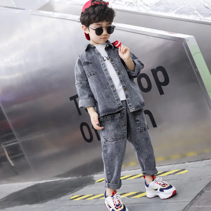 2019 Boy Spring and Autumn Retro Denim Two-piece Set
2019 Boy Spring and Autumn Retro Denim Two-piece Set
