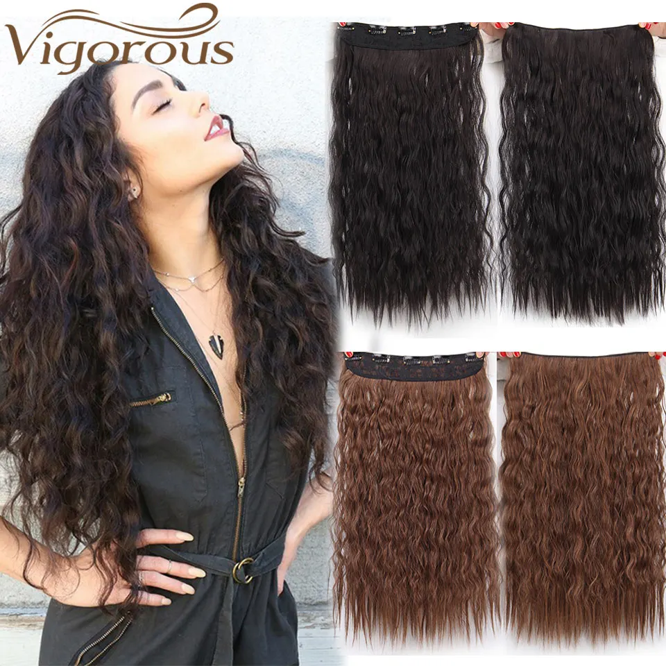Vigorous Long Curly 5 Clips Hair Extension Synthetic Wave Wave Natural Hair Black 22 Inch For Women Hairpieces
Vigorous Long Curly 5 Clips Hair Extension Synthetic Wave Wave Natural Hair Black 22 Inch For Women Hairpieces