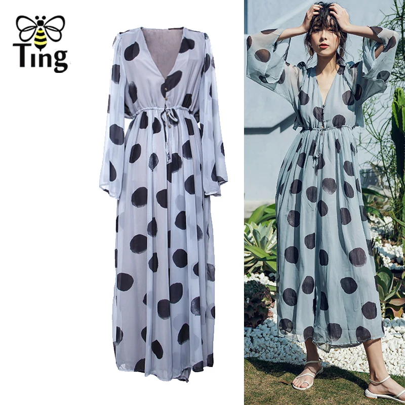 Tingfly 2019 New Fashion Bohemian Polka Dot Jumpsuits Women Summer Romper Boho Drawstring Chiffon summer Casual overalls
Tingfly 2019 New Fashion Bohemian Polka Dot Jumpsuits Women Summer Romper Boho Drawstring Chiffon summer Casual overalls