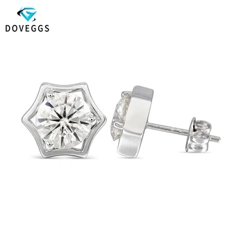 DovEggs Sterling Solid Sliver 2CTW 6.5MM H Color Moissanite Stud Earrings for Women Wedding Star Shaped Earring
DovEggs Sterling Solid Sliver 2CTW 6.5MM H Color Moissanite Stud Earrings for Women Wedding Star Shaped Earring