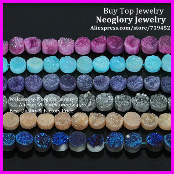 Mystical Titanium Drusy Stone flat round shape Pendant Bead, Coin Druzy Quartz Rainbow Cabochons Stone Beads 10X10mm
Mystical Titanium Drusy Stone flat round shape Pendant Bead, Coin Druzy Quartz Rainbow Cabochons Stone Beads 10X10mm