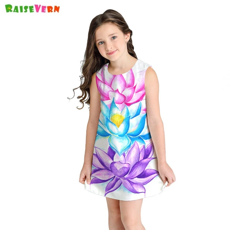 Girls Dress Lotus Flower Print Summer Sleeveless Princess Party Dress 8 9 10 11 Year Girl Clothes Sundress Kids Vest Dresses
Girls Dress Lotus Flower Print Summer Sleeveless Princess Party Dress 8 9 10 11 Year Girl Clothes Sundress Kids Vest Dresses