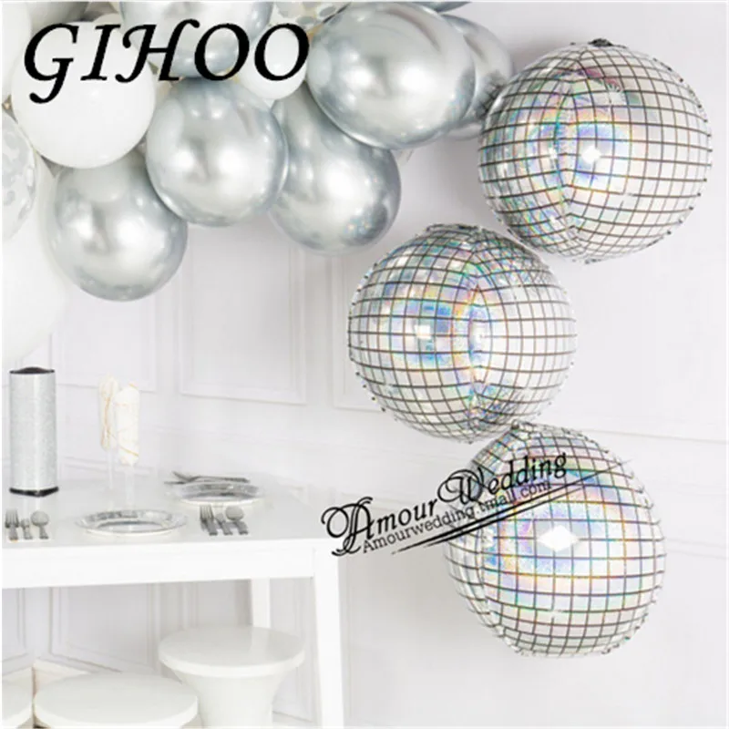20pcs 22inch 4D Round disco Metallic Silver Dimensions Foil Balloons Wedding Birthday Party Decor Helium Inflatable Supplies
20pcs 22inch 4D Round disco Metallic Silver Dimensions Foil Balloons Wedding Birthday Party Decor Helium Inflatable Supplies