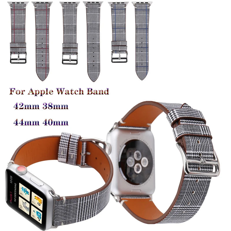 Genuine Leather Bracelet Strap for Apple Watch band 4 44/40mm Houndstooth Wrist band for iWatch series 3 2 1 42/38mm accessories
Genuine Leather Bracelet Strap for Apple Watch band 4 44/40mm Houndstooth Wrist band for iWatch series 3 2 1 42/38mm accessories