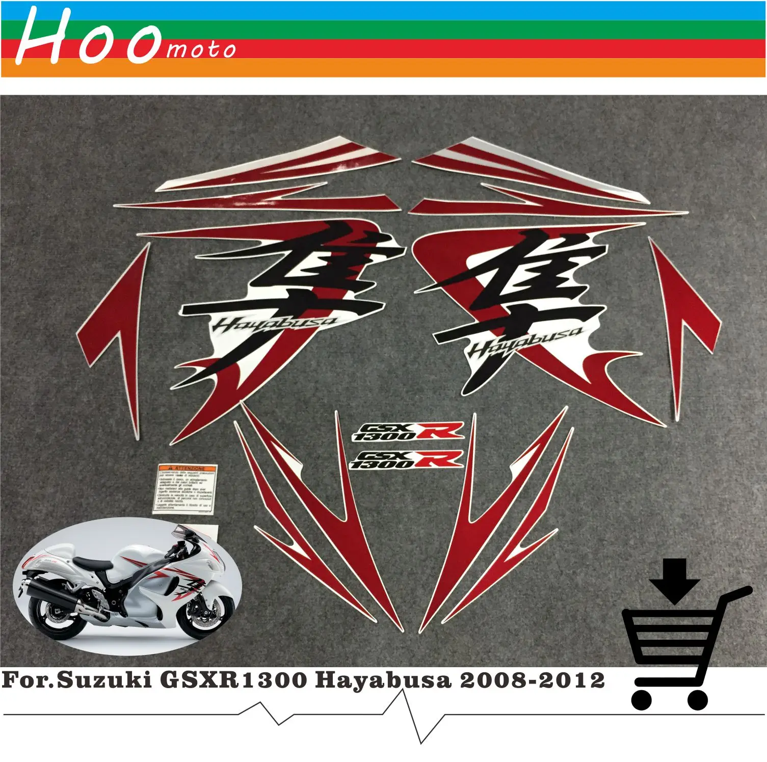 for Suzuki GSXR1300 GSXR 1300 GSX R 1300 Hayabusa 2008-2012 Label stickers Motorcycle Whole Vehicle stickers and decals DIY MOTO
for Suzuki GSXR1300 GSXR 1300 GSX R 1300 Hayabusa 2008-2012 Label stickers Motorcycle Whole Vehicle stickers and decals DIY MOTO
