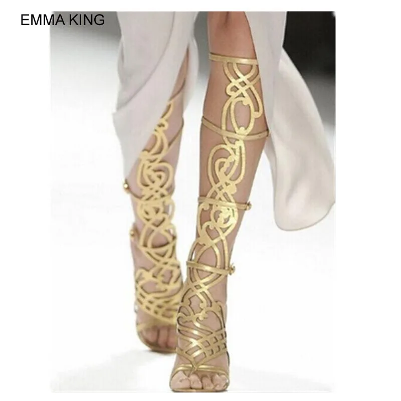 EMMA KING Hollow Out Breathable Buckle Knee High Women Sandals Thin High Heels Round Toe Gladiator Mujer Shoes For Model Show
EMMA KING Hollow Out Breathable Buckle Knee High Women Sandals Thin High Heels Round Toe Gladiator Mujer Shoes For Model Show