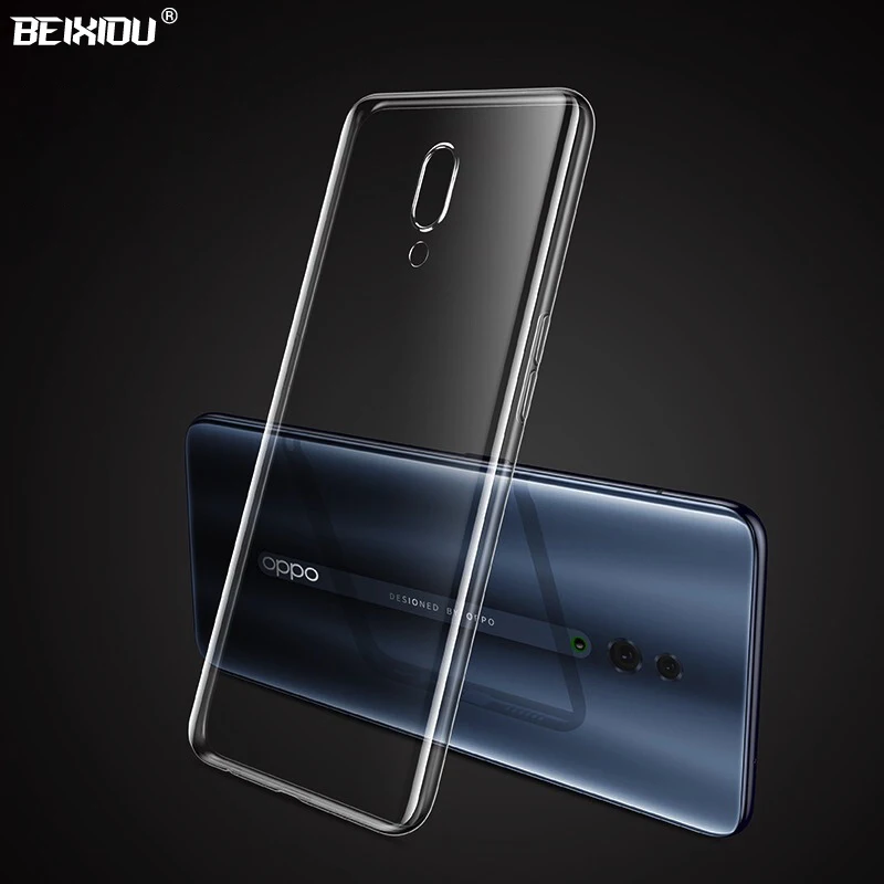 Чехол для Oppo Reno TPU Силиконовый прочный прозрачный мягкий чехол защитный на заднюю