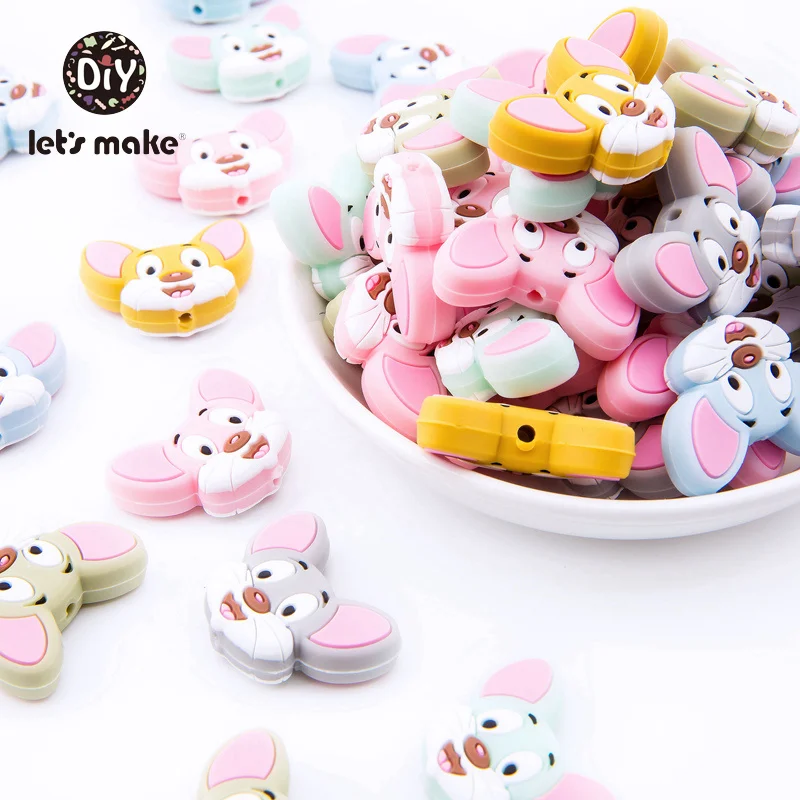 Silicone Beads Of Cartoon Mouse Teething Bead 20PCS DIY Nursing Necklace Newborn Pacifier Clips Teethers For Teeth Let's Make
Silicone Beads Of Cartoon Mouse Teething Bead 20PCS DIY Nursing Necklace Newborn Pacifier Clips Teethers For Teeth Let's Make