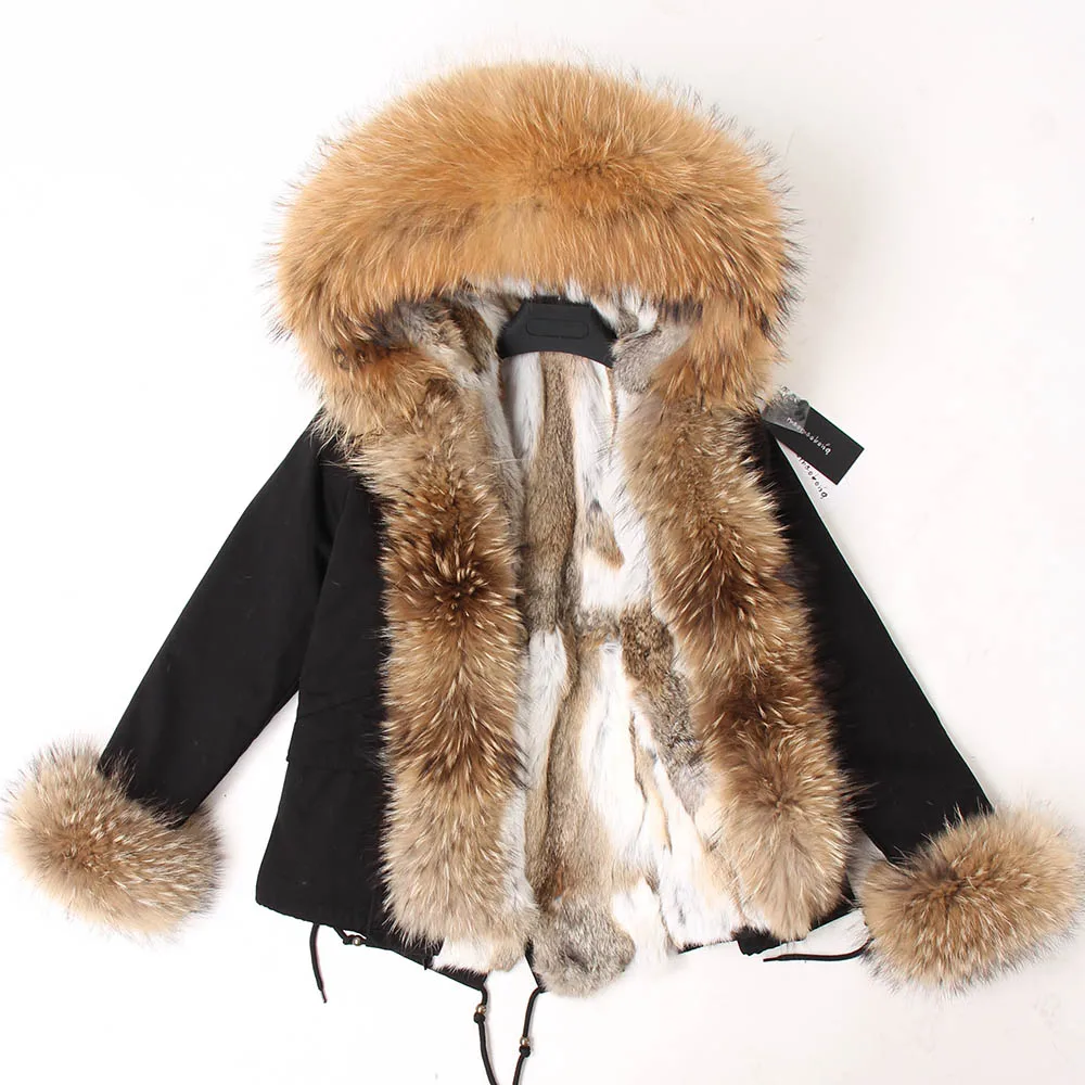 Maomaokong Women Short Parka Winter Long Jacket Parkas Real Fur Coat Natural fox Fur Hood Real Rabbit Fur Liner Outerwear
Maomaokong Women Short Parka Winter Long Jacket Parkas Real Fur Coat Natural fox Fur Hood Real Rabbit Fur Liner Outerwear