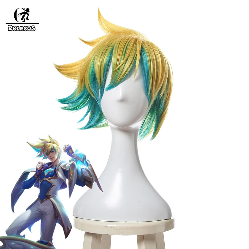 ROLECOS LOL Ezreal Cosplay Headwear Star Guardian Ezreal Cosplay Hair Short Mixed Color Cosplay Synthetic Hair 30cm Game Cos
ROLECOS LOL Ezreal Cosplay Headwear Star Guardian Ezreal Cosplay Hair Short Mixed Color Cosplay Synthetic Hair 30cm Game Cos