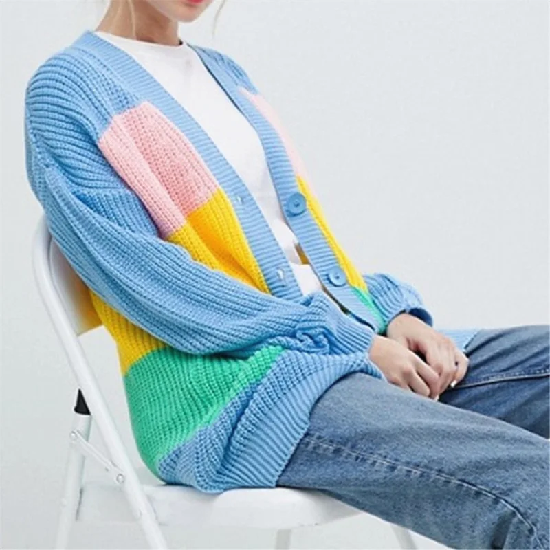Try Everything Oversized Rainbow Sweater Women 2019 Long Sleeve Cardigan Women Single Breasted Casual Top Female Camperas Mujer
Try Everything Oversized Rainbow Sweater Women 2019 Long Sleeve Cardigan Women Single Breasted Casual Top Female Camperas Mujer