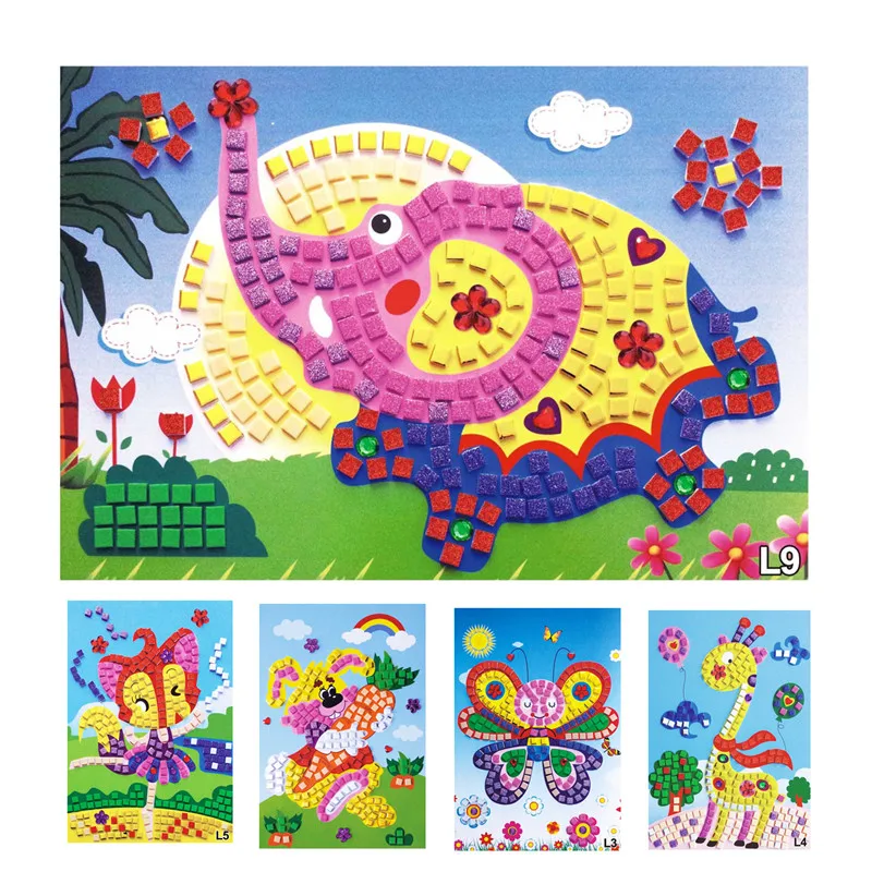 Creativity 10PCS Crystal EVA Foam Mosaic Sticker Painting Puzzles Toy Children Education Kindergarten 3D Puzzles DIY Crafts Toys
Creativity 10PCS Crystal EVA Foam Mosaic Sticker Painting Puzzles Toy Children Education Kindergarten 3D Puzzles DIY Crafts Toys