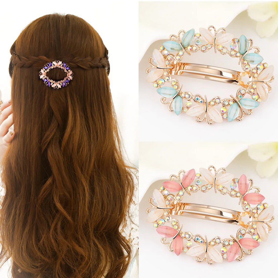 1PC Flower Butterfly Barrettes Clamp Hairpins Brooch Hair Styling Tools Crystal Rhinestone Hair Clips for Women Girls
1PC Flower Butterfly Barrettes Clamp Hairpins Brooch Hair Styling Tools Crystal Rhinestone Hair Clips for Women Girls