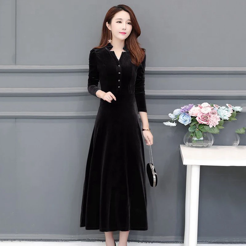 Women 's Casual Bodycon Dress Pleuche Hot Sale Solid Colors V-Neck Single-Breasted Autumn Dress Plus Size 4XL Mom's Party Dress
Women 's Casual Bodycon Dress Pleuche Hot Sale Solid Colors V-Neck Single-Breasted Autumn Dress Plus Size 4XL Mom's Party Dress