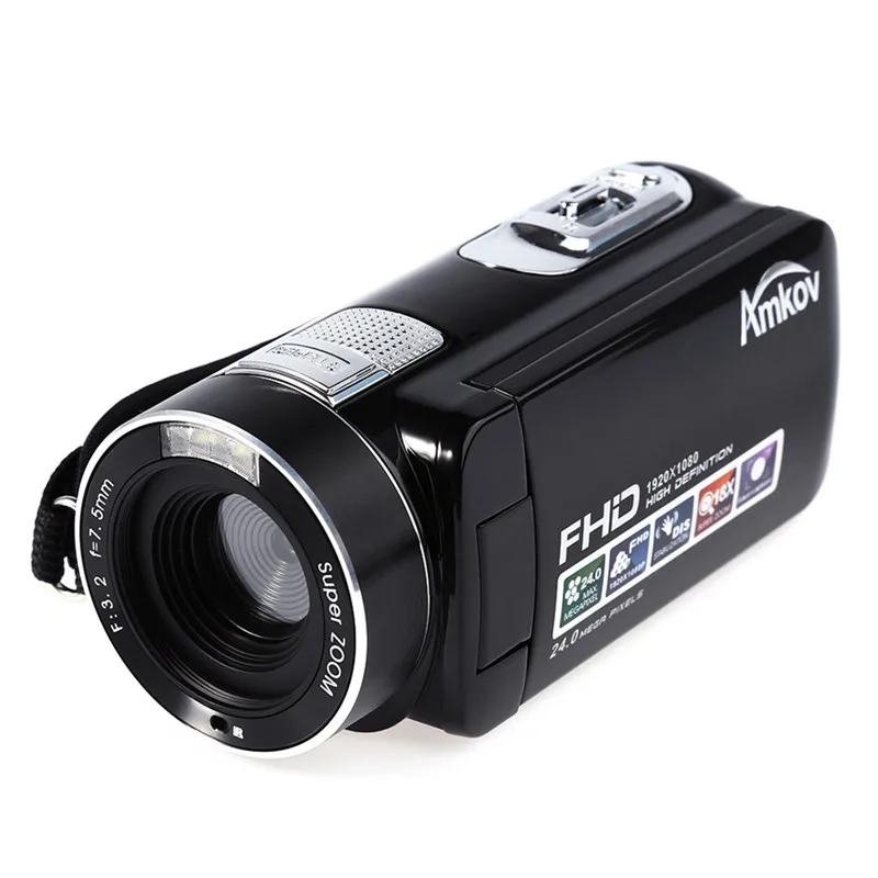 

Amkov Full HD MINI DV Camera AMK-DV161 24MP HD Digital Camera DV Video Camera HD 1080P 30FPS 24MP 18X Digital Zoom